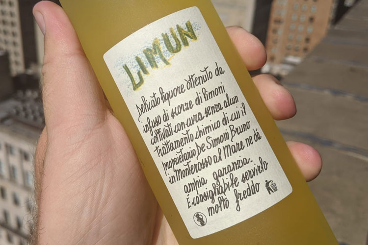 Etiqueta Trasera Botella Limun Liquoro al Limone